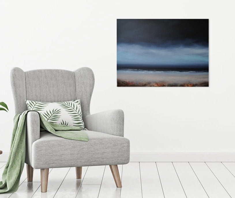 Laura Bryson original painting beyond dark seascape on canvas