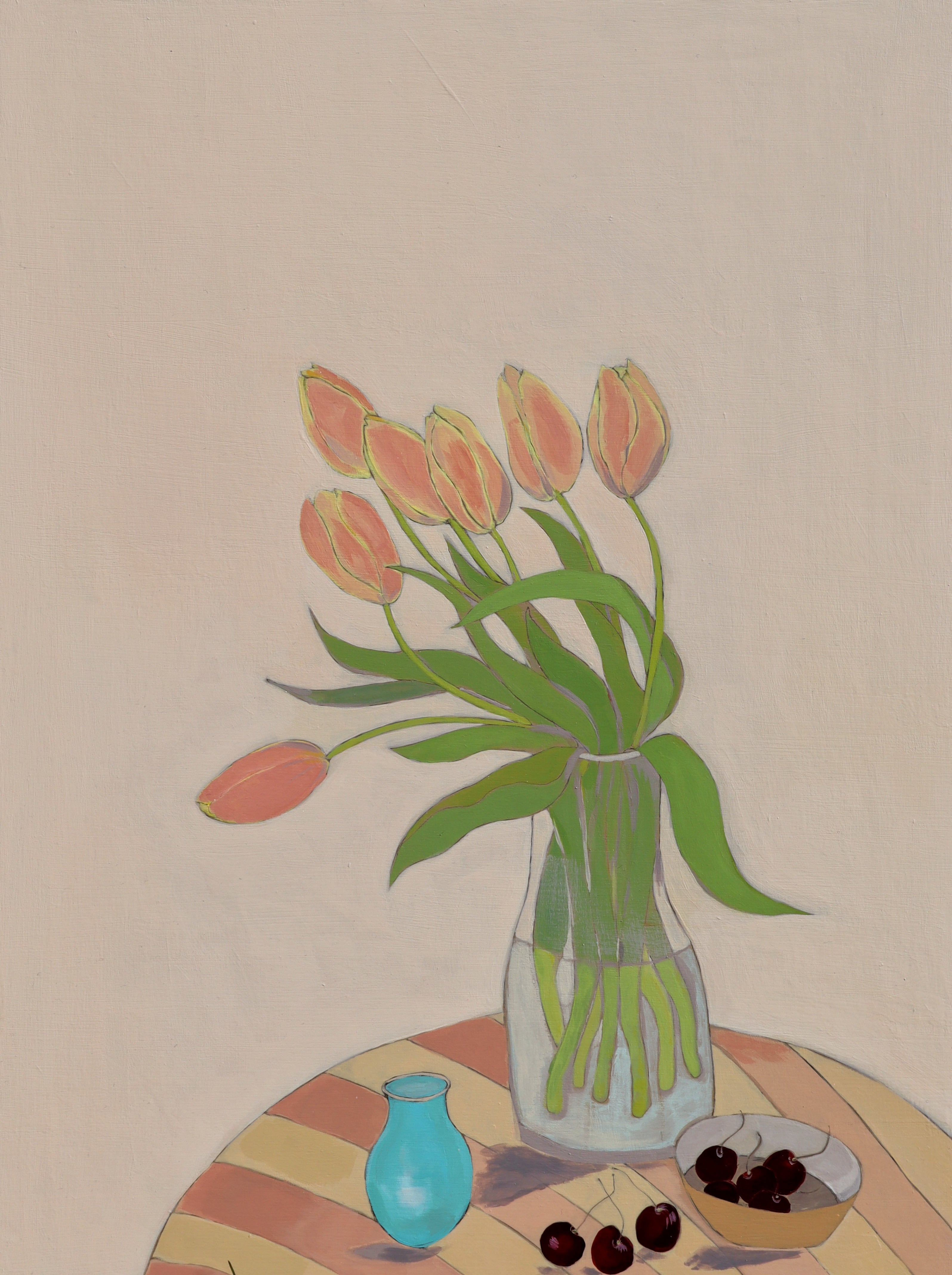 Tulips and Sweet Cherries