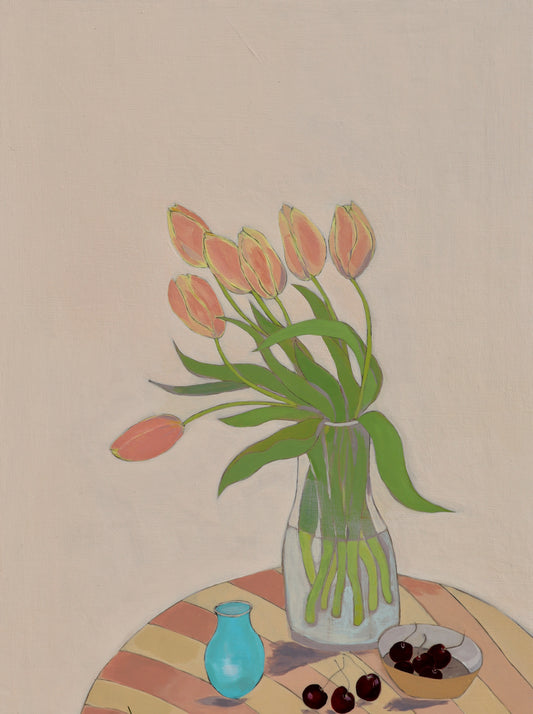 Tulips and Sweet Cherries