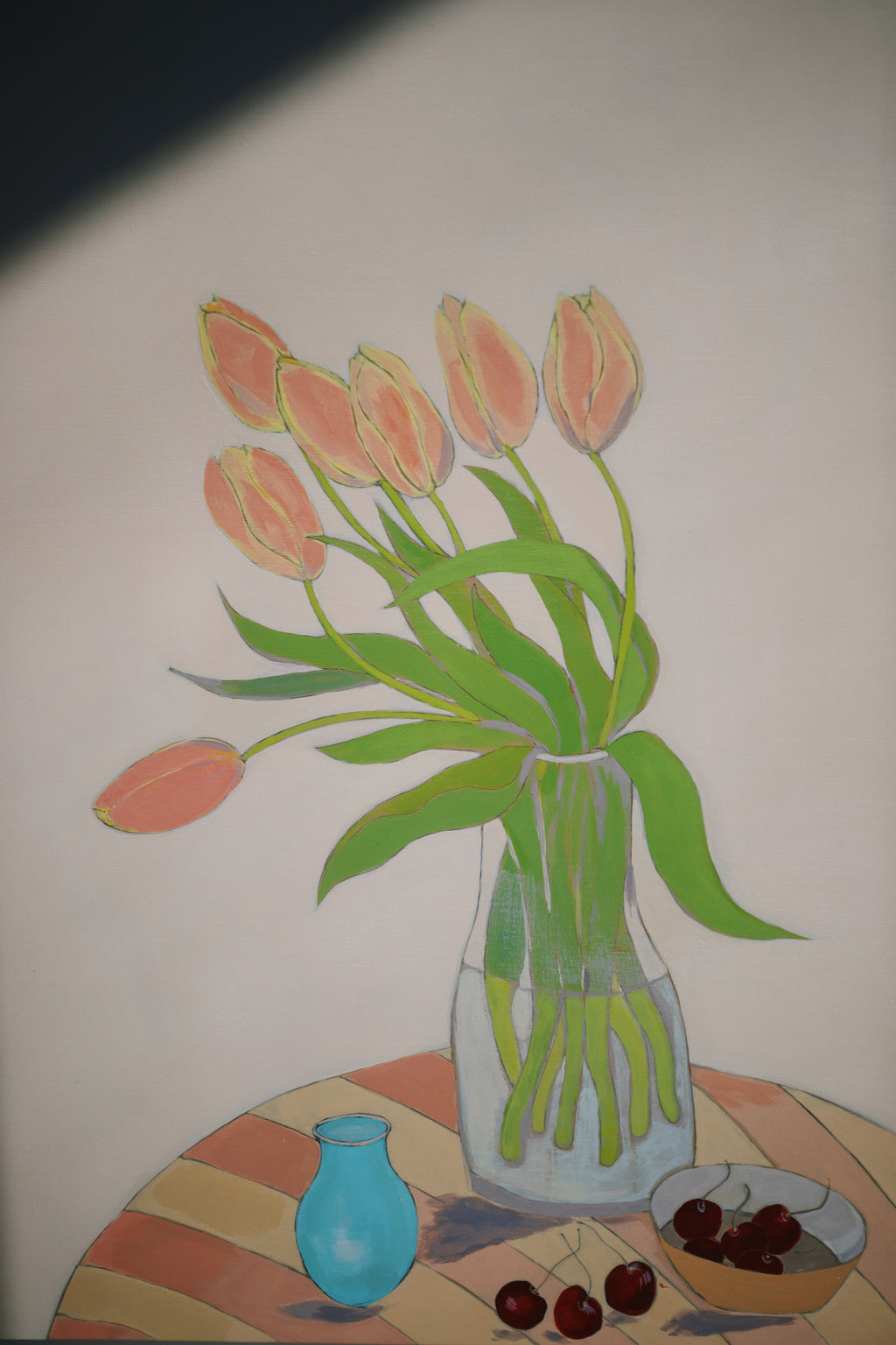 Tulips and Sweet Cherries
