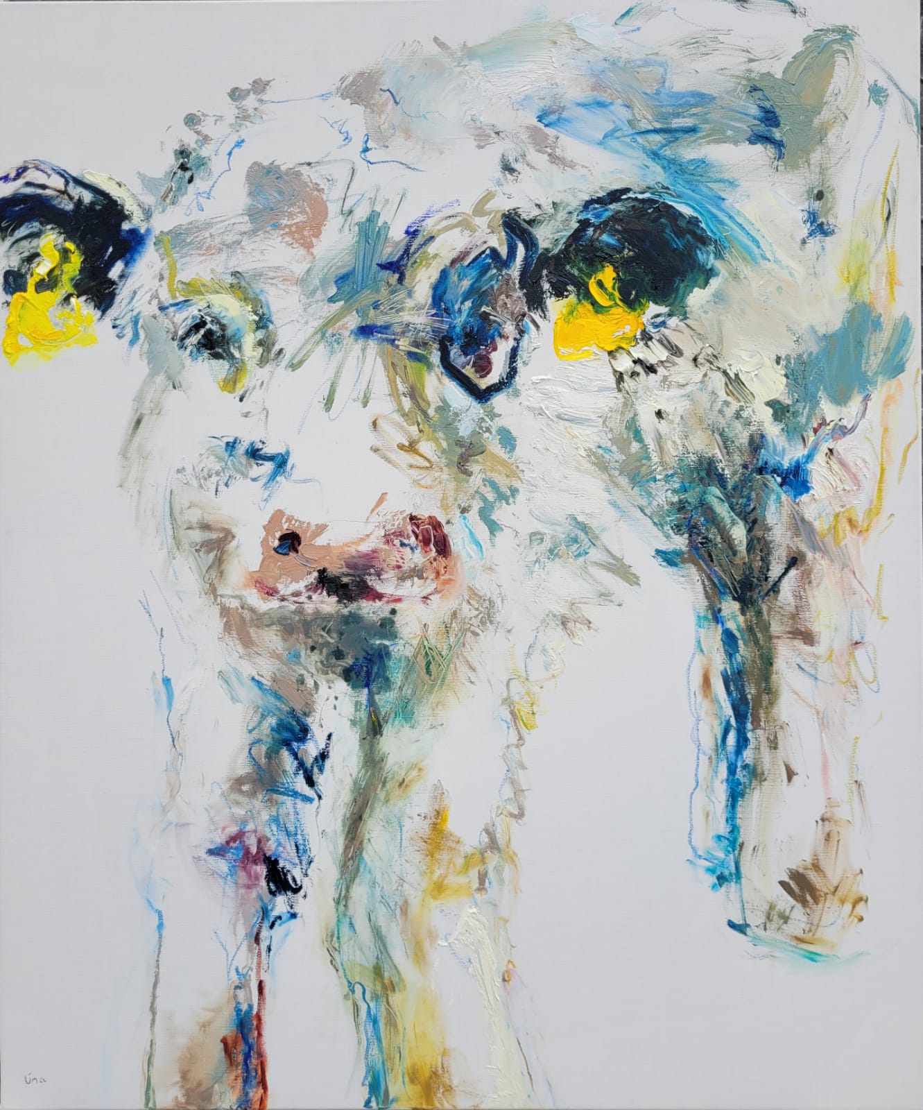 White Bull Calf with the Eye Marking
