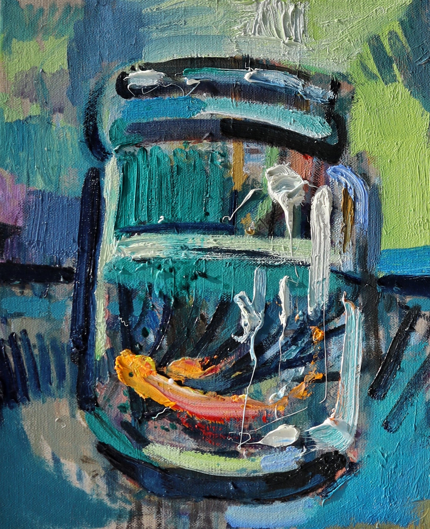 Goldfish in a Jar in a Landscape