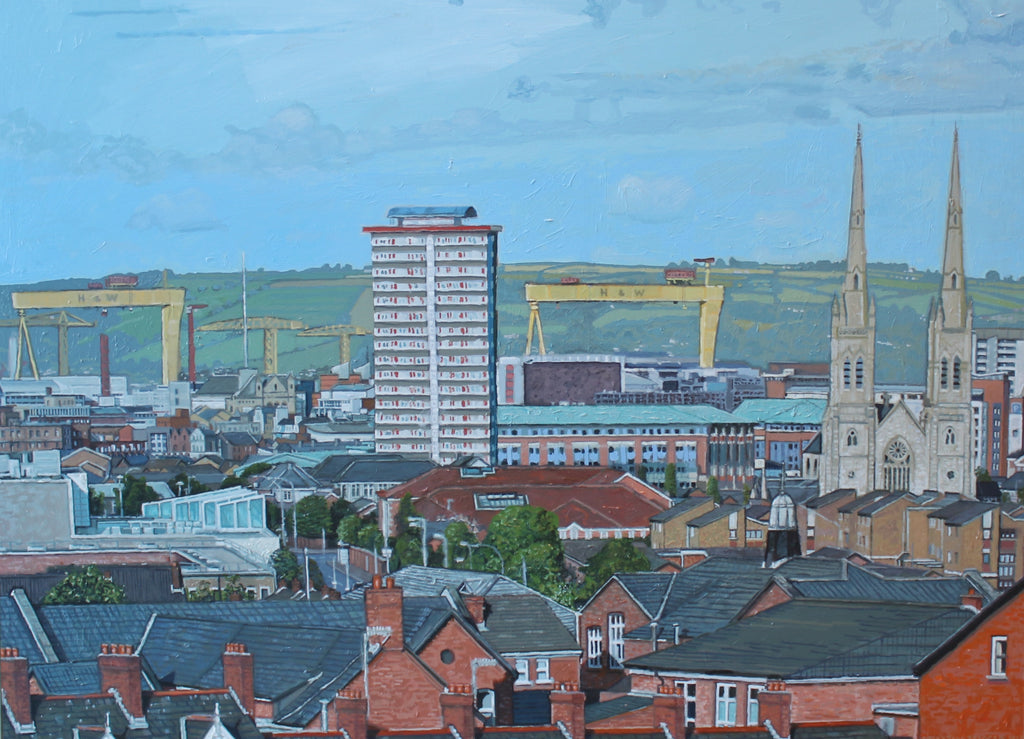 A View of the City, Cranes and Hills from West Belfast